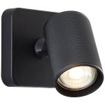 Brilliant Marty Światło Ścienne Aluminium Piaszczysty Czarny 5W 350lm - 830 Ciepła Biel | W Tym 1x GU10