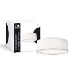 D'Lite Lampa sufitowa Lunelle 30cm Tekstyl Valkoinen | Nadaje Się Do 2x E27 