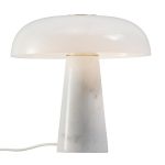 DFTP by Nordlux Lampa Stołowa Glossy Marmur i Szkło Valkoinen | 320mm - Nadaje Się Do 1x E27