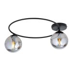 Emibig Lampa sufitowa Sopra Stal Czarny | Nadaje Się Do 2x E14 - Max 10W