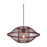 Good&Mojo Lampa Wisząca Maui Bambus Burgundy S | Nadaje Się Do 1x E27 