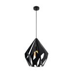 Eglo Lampa Wisząca Carlton 5 Stal Czarny | IP20 - Nadaje Się Do 1x E27 