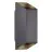 Nordlux Nico Światło Ścienne Aluminium Czarny Up & Down | IP54 - Nadaje Się Do 2x GU10
