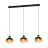 Eglo Lampa Wisząca Oilella Stal Czarny Złoty | IP20 - Nadaje Się Do 3x E27 