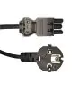 Noxion GST - Kompatybilny Kabel zasilający Czarny - Płeć Żeńska + Schuko Europlug - 3m - 3 pole 0.75mm2