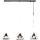 Brilliant Avia Lampa Wisząca Metal Drewno Czarny Drewno | Nadaje Się Do 3x E27
