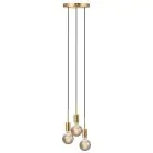 Nordlux Paco Lampa Wisząca Metal 3-Spot Mosiądz | Nadaje Się Do 3x E27