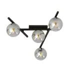 Emibig Lampa sufitowa Smart Stal Czarny | Nadaje Się Do 4x E14 - Max 10W