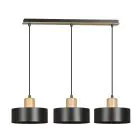 Emibig Lampa Wisząca Torin Stal Czarny | Nadaje Się Do 3x E27 - Max 15W