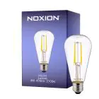 Noxion Lucent LED E27 Gruszka Włókno Przezroczysty 4W 470lm - 827 Bardzo Ciepła Biel | Zamienne 40W