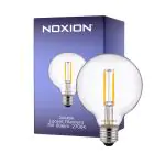 Noxion Lucent Włókno LED E27 Globe Przezroczysty 7W 806lm - 827 Bardzo Ciepła Biel | Ściemnianie - Zamienne 60W