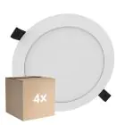 Opakowanie 4x Ledvance Downlight Slim Alu Valkoinen 16W 1600lm 90D - 830 Ciepła Biel | Aukko 175mm - IP44 